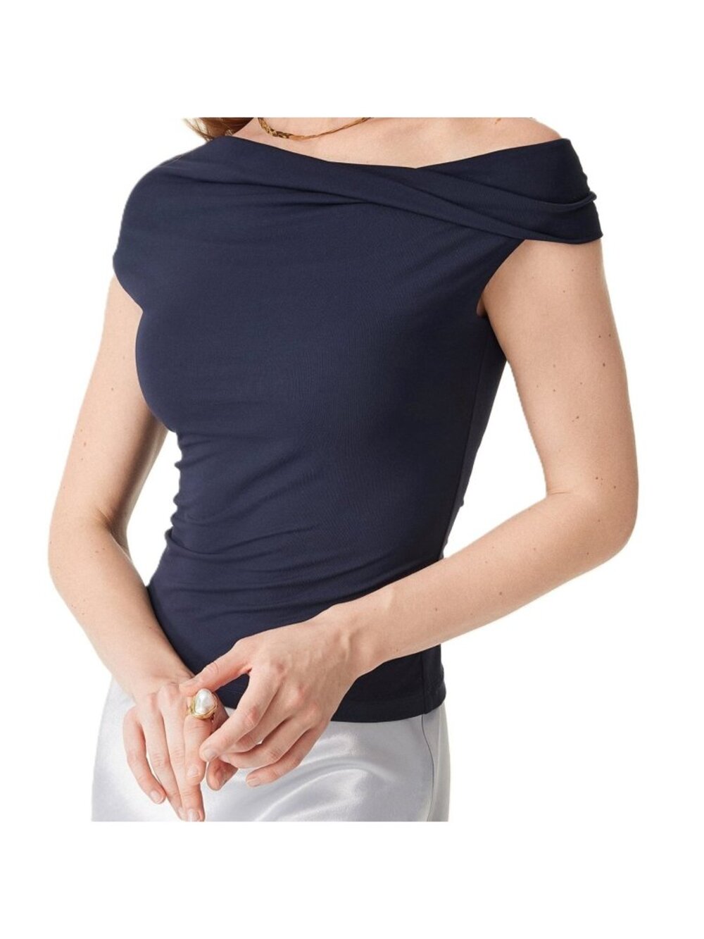 OGL Move Eco-Skinkiss Multi-wear Versatile Neckline Bra Top Midnight Navy Small